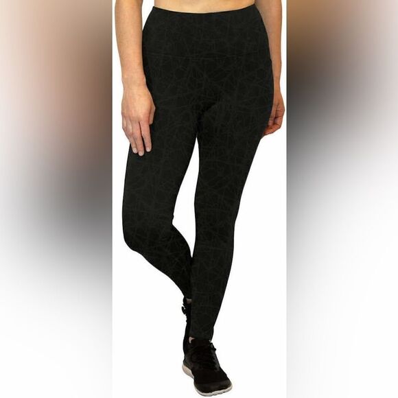 Spyder Active Black High Waisted Web Print Compression Leggings (Size: Small) - Picture 8 of 10